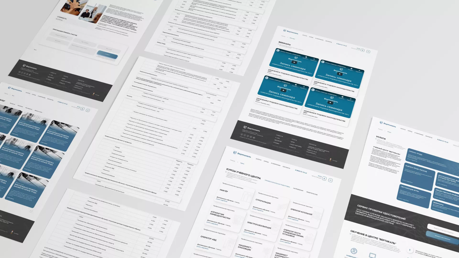 Создание сайта учебного центра «Вертикаль» в Щелково