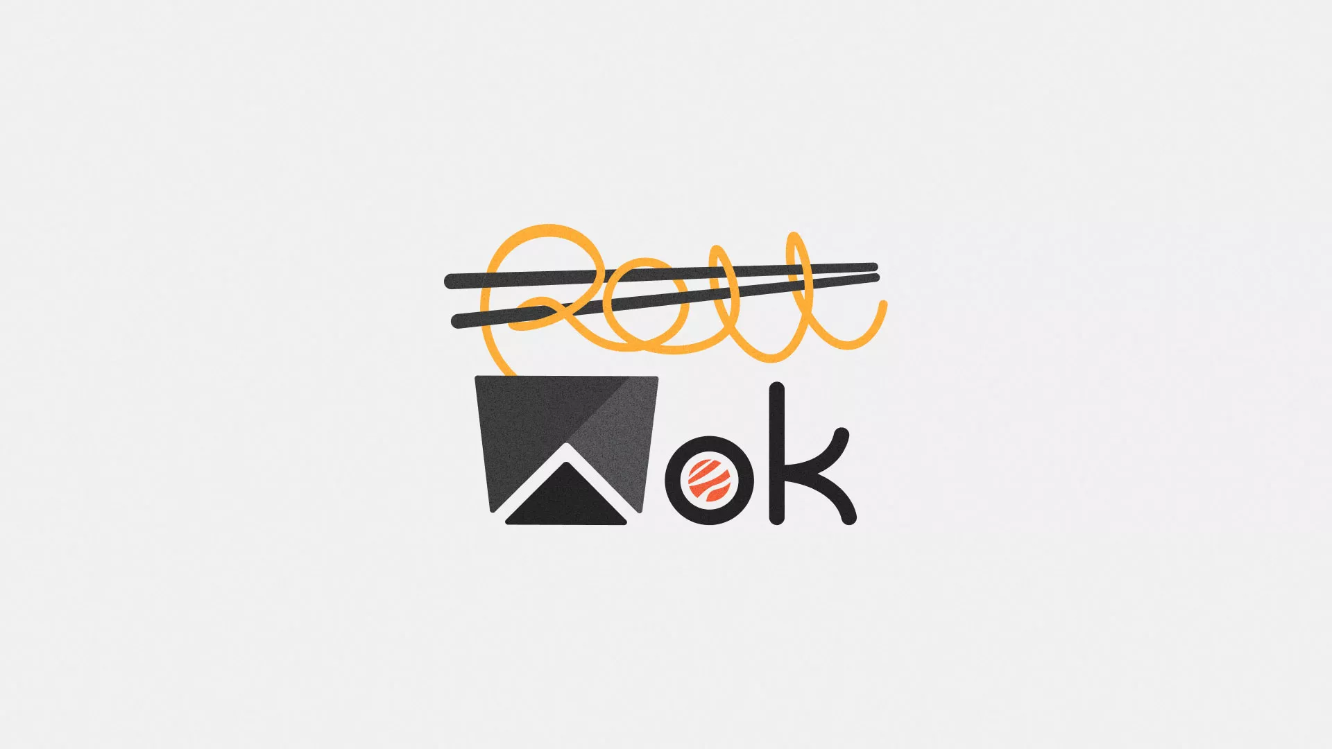 Разработка логотипа в Щелково для суши-бара «Roll Wok Club» Разработка логотипа в Щелково для суши-бара «Roll Wok Club»